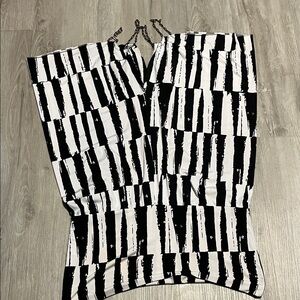 Forplay Monochrome Striped Skirt